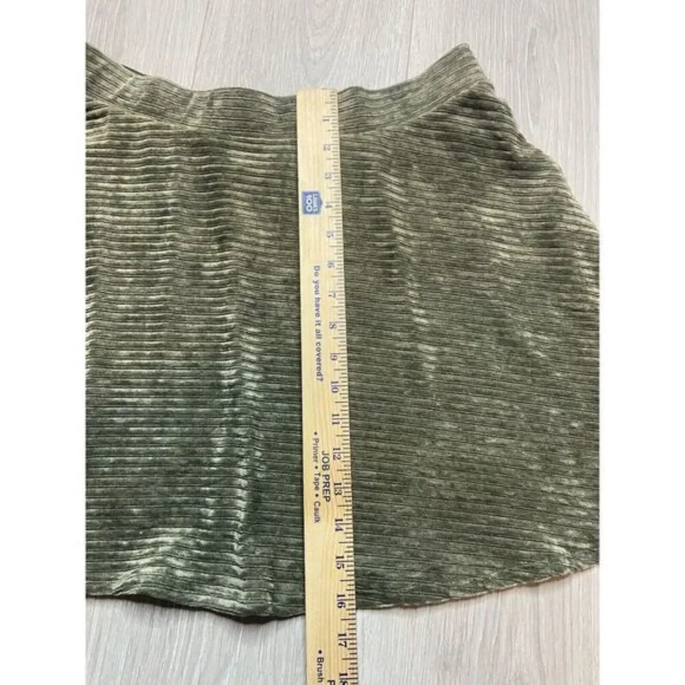 SO Skirt Large Green Corduroy Velour Gobblin Gremlin Fairy Witchy Core Mini‎ Y2K